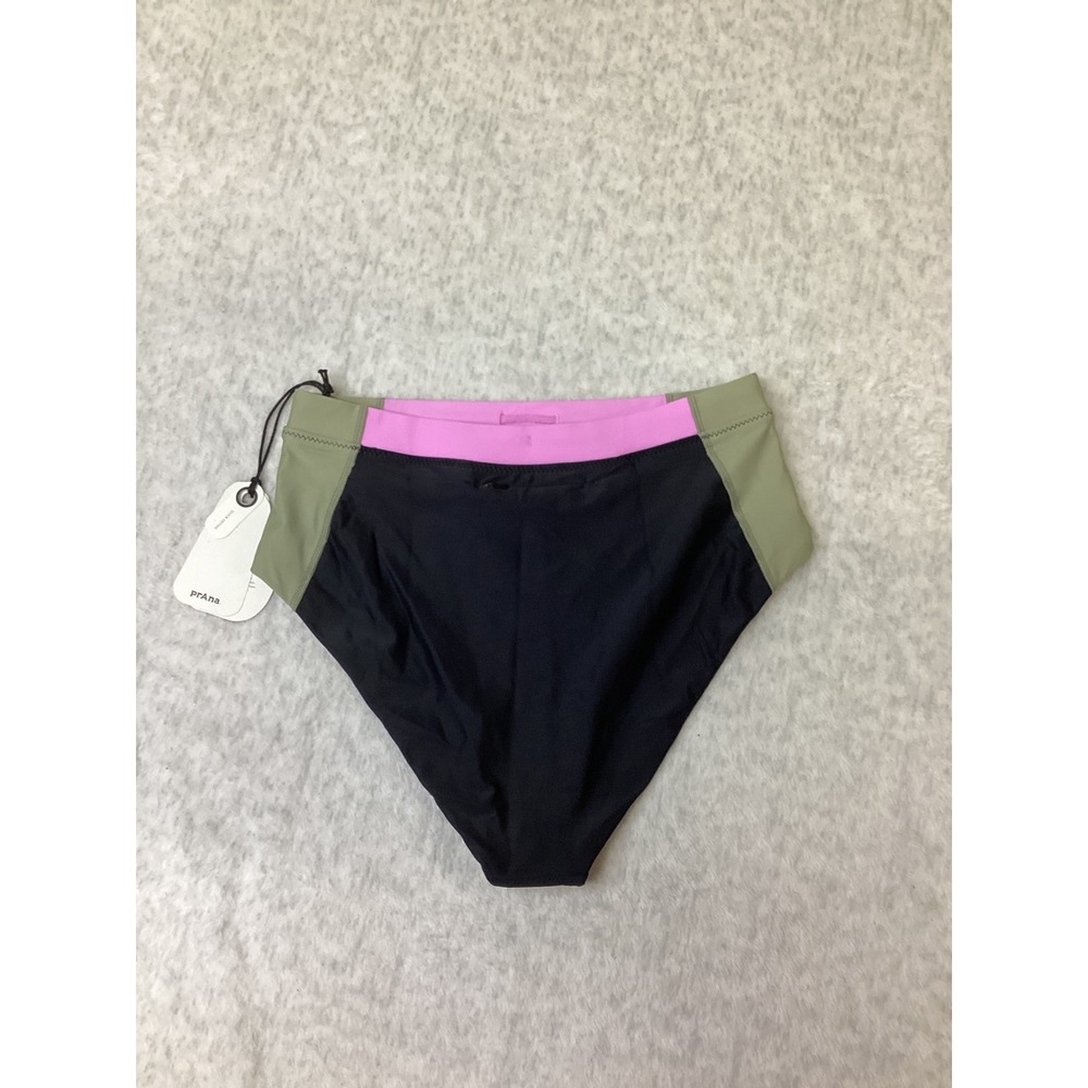 Prana Baja Bound Bottom Black Color Block High Waist Swim Bikini Small 2064301 - Picture 2 of 5